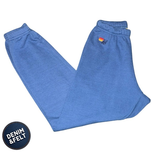 Aviator Nation Women’s Blue Lightning Bolt High Waist Sweatpants/Joggers 💙⚡️ - Picture 2 of 10